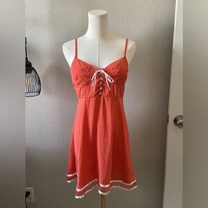 Free People Coral slip dress